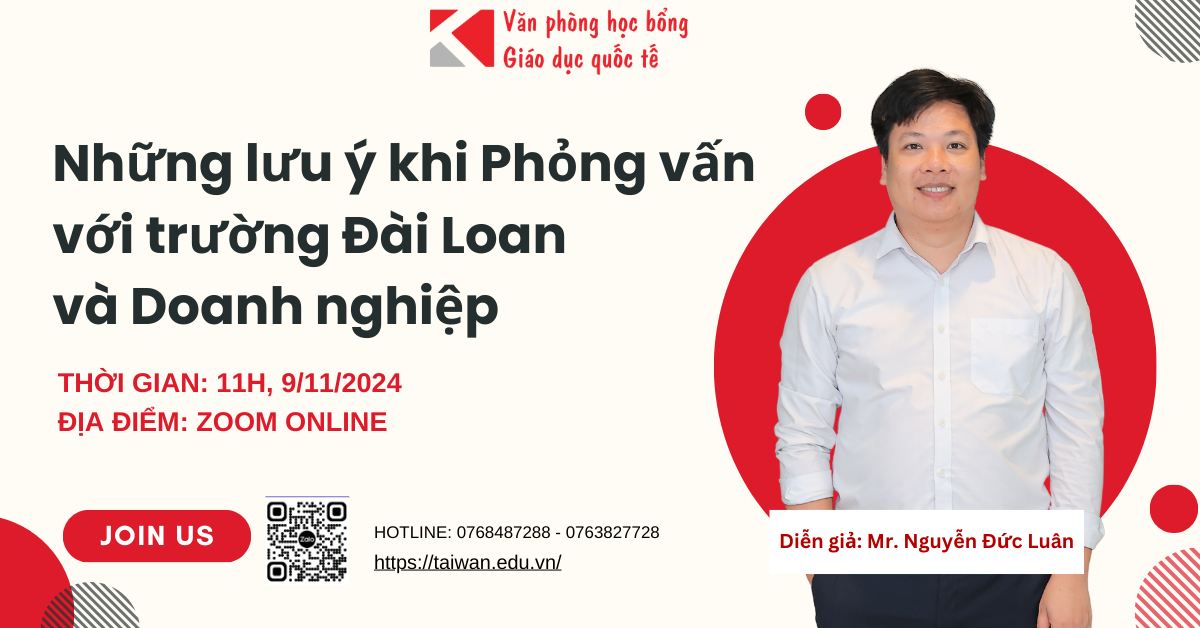 Những lưu ý khi Phỏng vấn với trường Đài Loan và Doanh nghiệp
